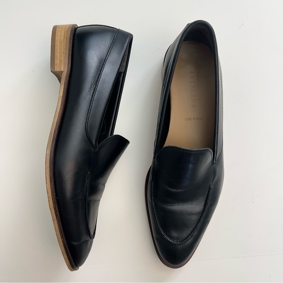 Everlane The Modern Loafer Black Leather, Size 9 (fit like 8) - Picture 2 of 8